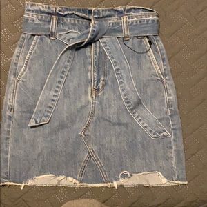 Express Extreme High Rise Jean Skirt